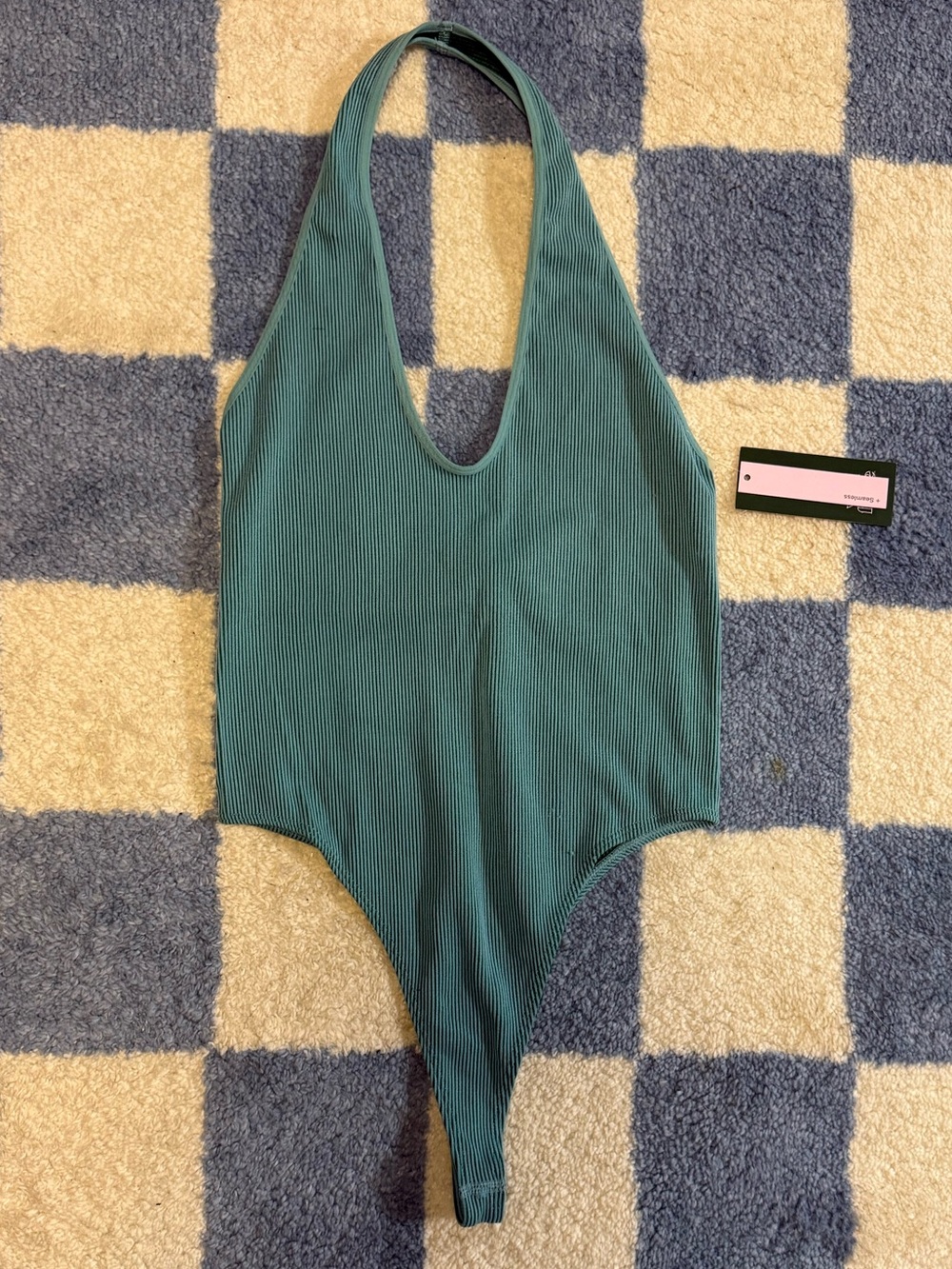Target Women's Ribbed Halter Bodysuit — Teal